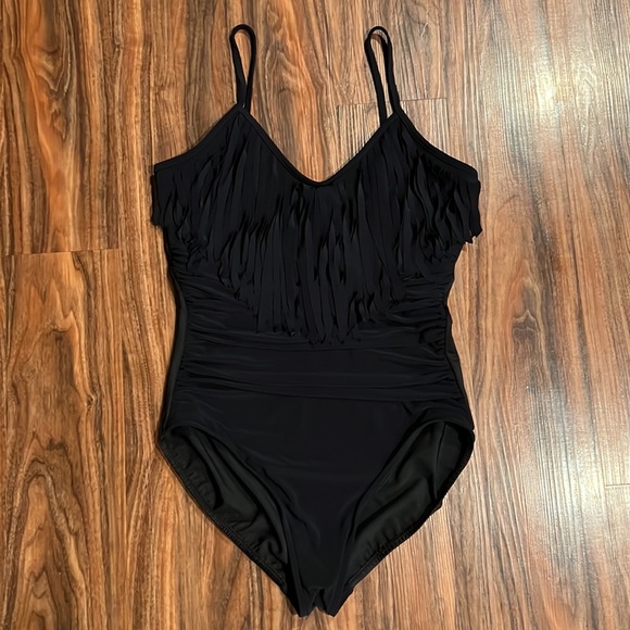 NWOT Magicsuit Solid Blair Fringe One Piece - Picture 7 of 16